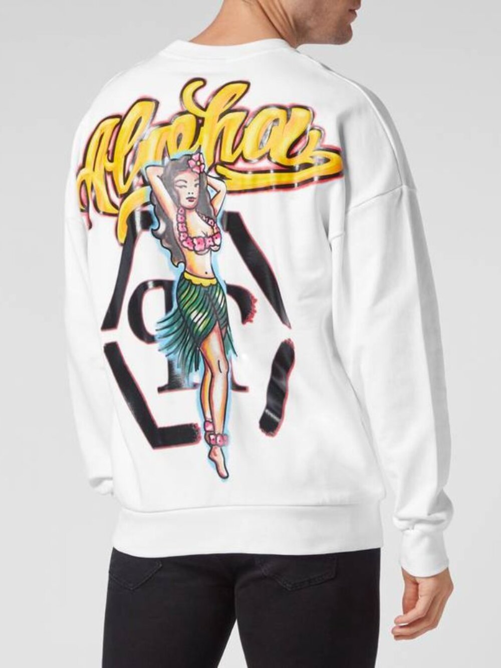NEW PHILIPP PLEIN Men’s Graphic Pullover Sweatshirt